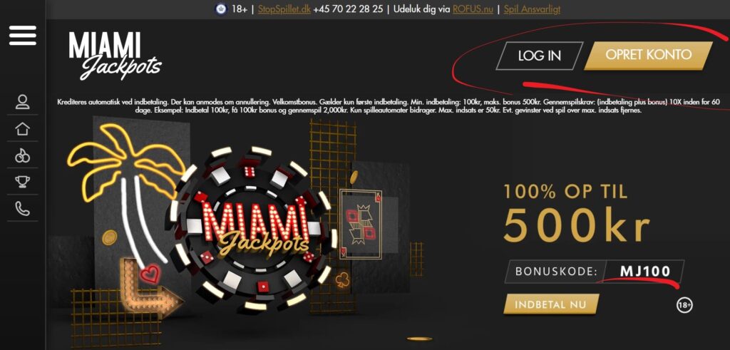 MiamiJackpots online casino hjemmside