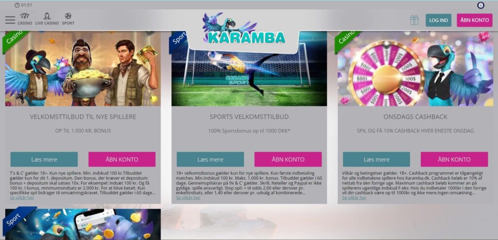Karamba Online Casino Kampagner