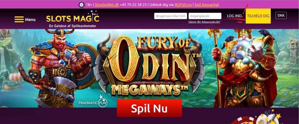Slotsmagic Online Casino Hjemmside